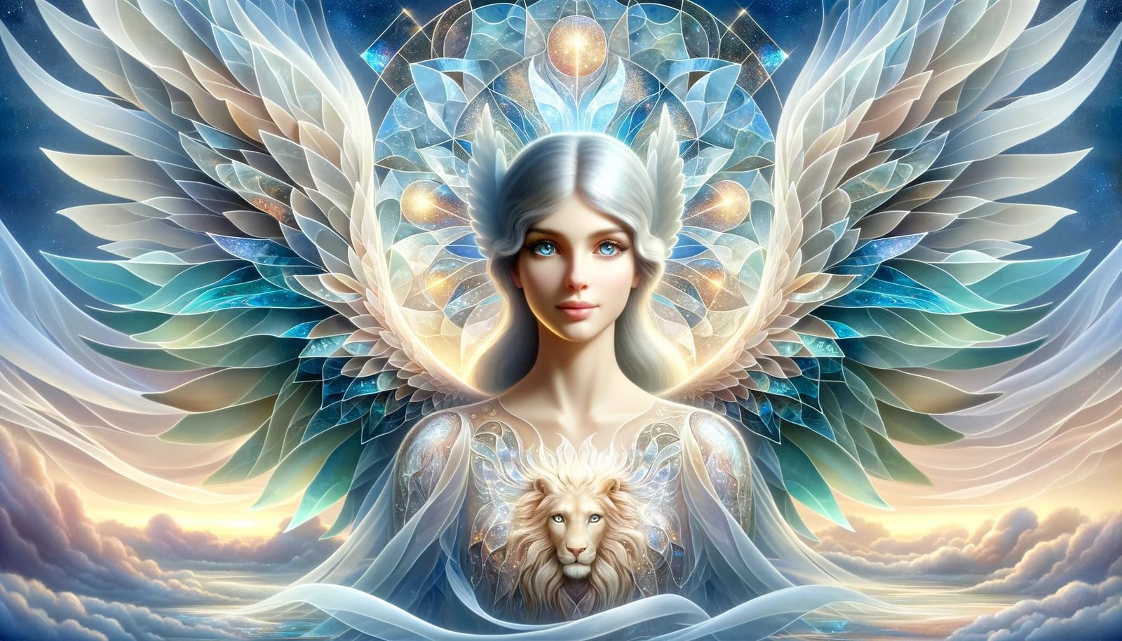 Archangel Ariel with Lions