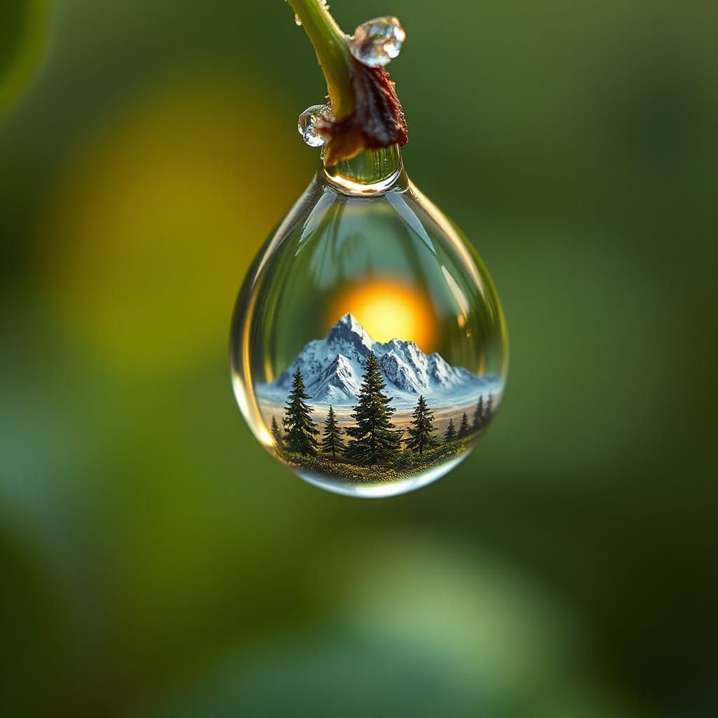 Ethereal Water Droplet Universe
