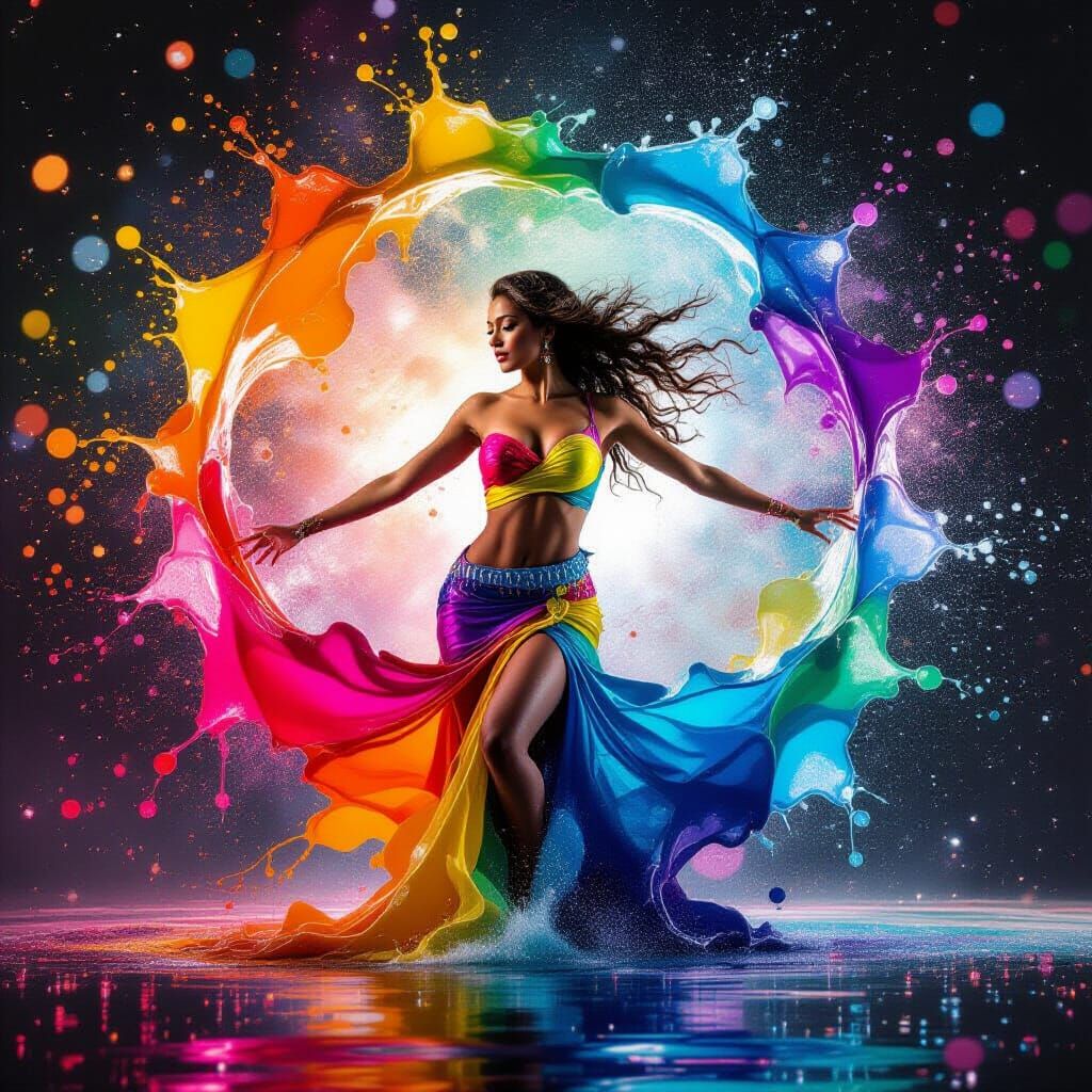 Vibrant Liquid Forms in Dynamic Abstract Photography