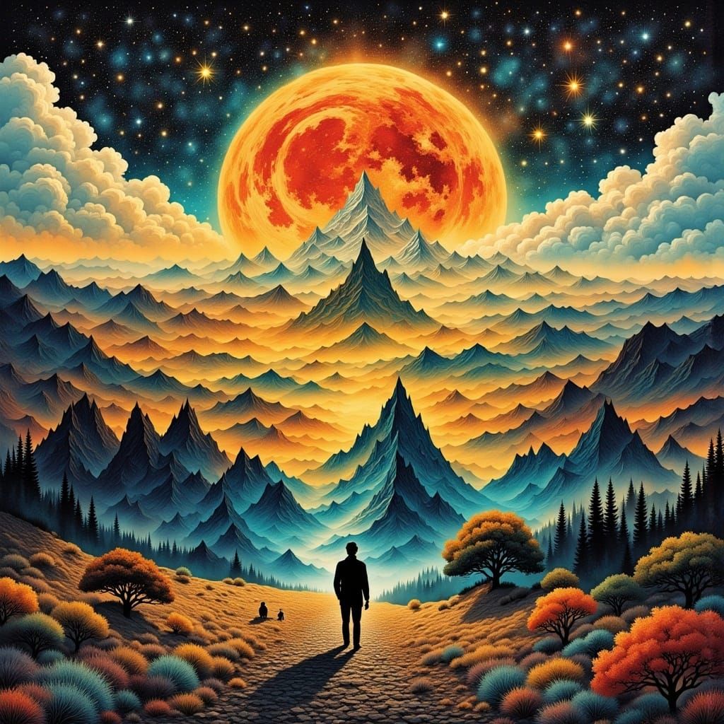 <lora:mystic flux:1.0>  Ufo :: cinematic 16k resolution masterpiece illustration painting consisting of oil and ink  :: conveys awe inspirin...