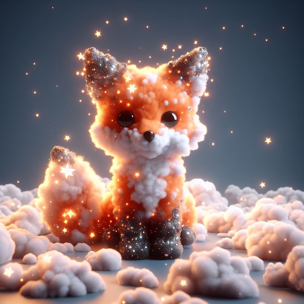 Starry cloudy fox #4