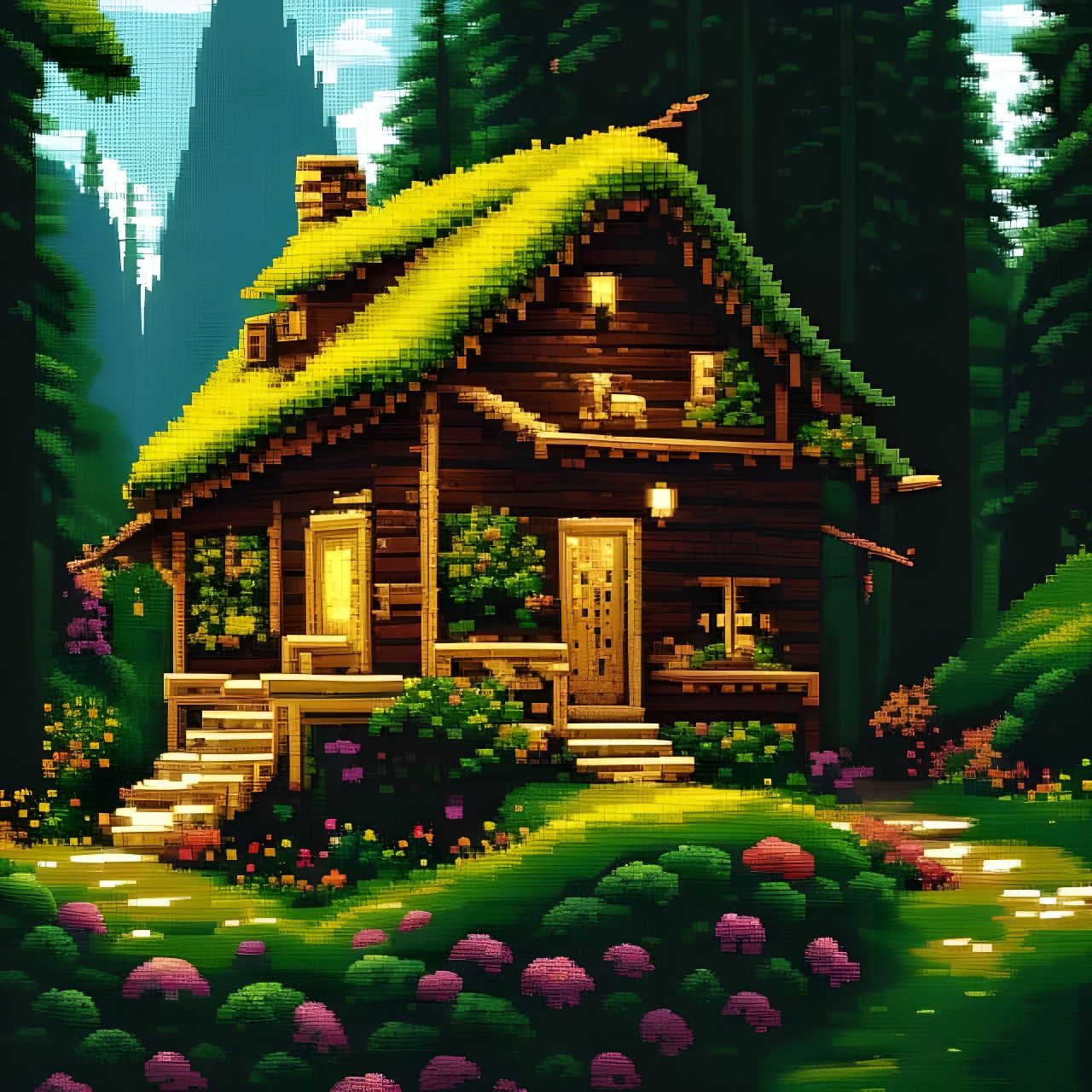 Pixel Cabin  by @Sol