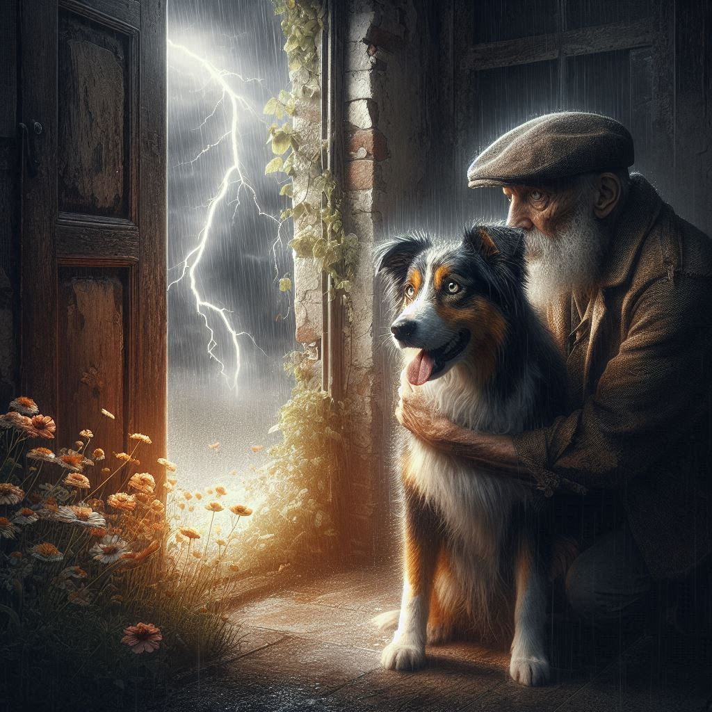 Calm Down My Buddy... The storm will soon pass 😊👍😁🐶