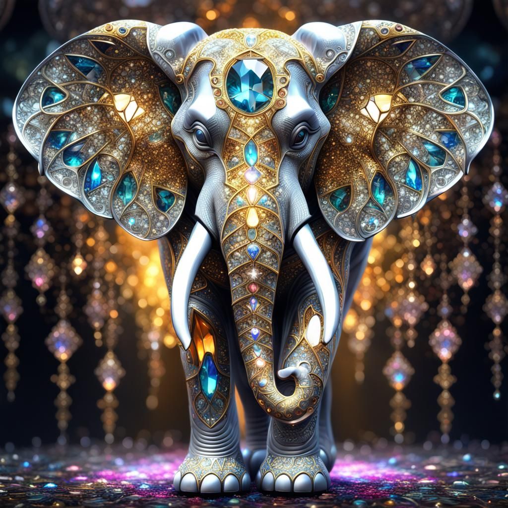 Sparkly Elephant  by @SueL