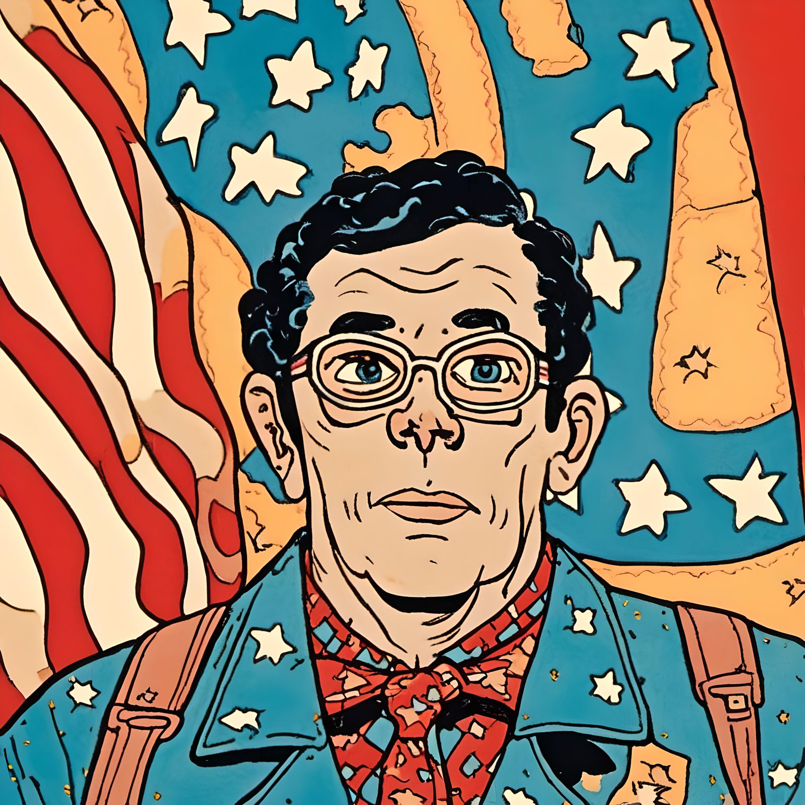 "Baffling" 

<lora:Imagists Chicago:1.0> Monkee in USA Theme...