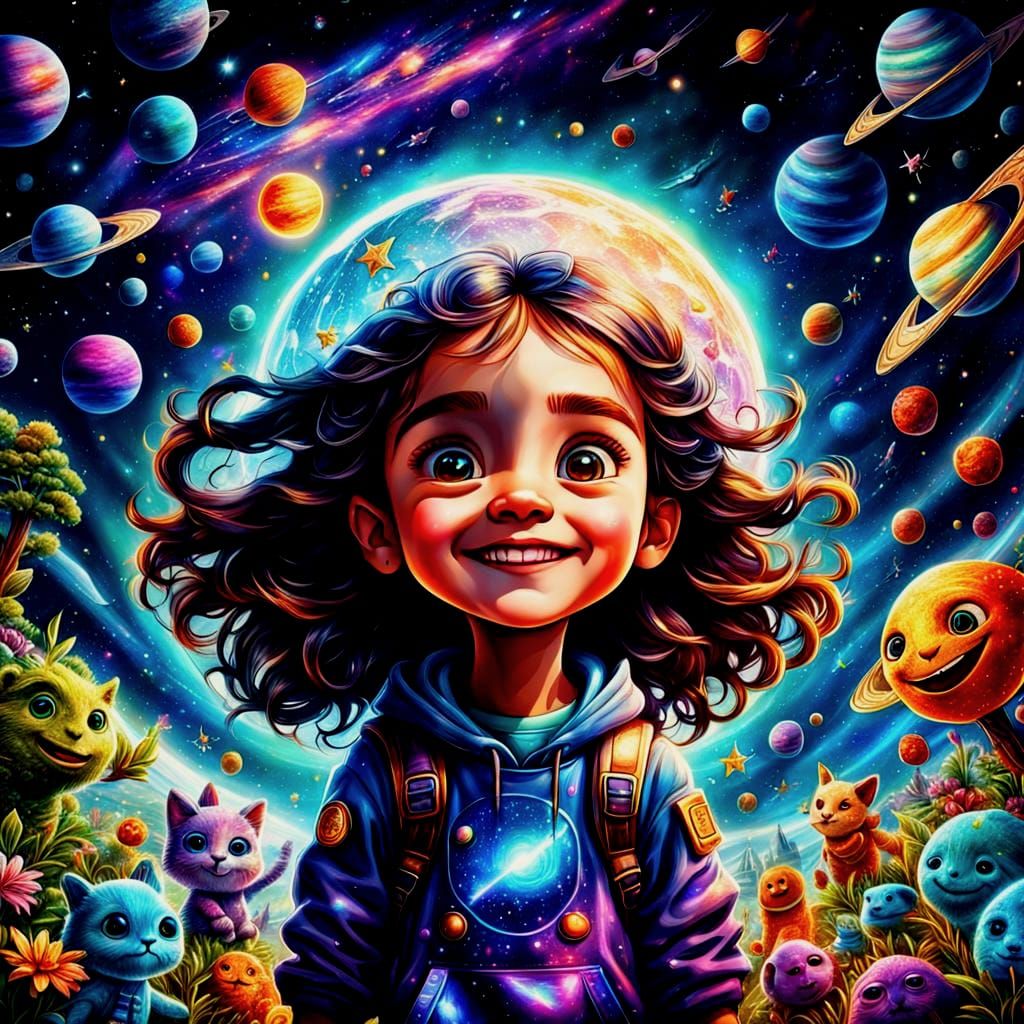 Adorable wonderful delightful happy creative characters intr...