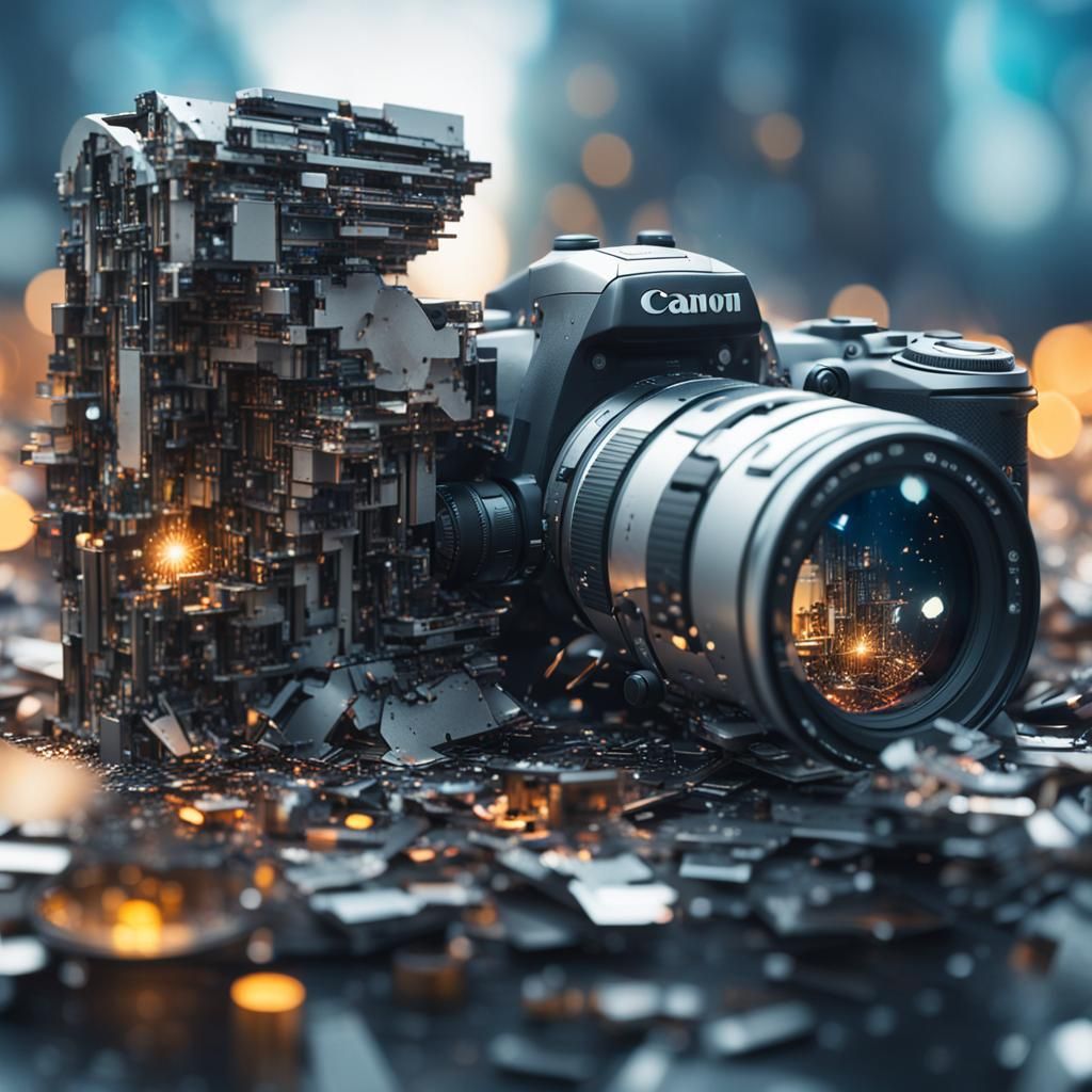 Hyperrealistic broken futuristic technology.  by @Mr Occetolan