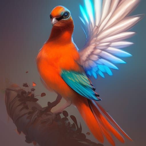 Cute isomatric bird
