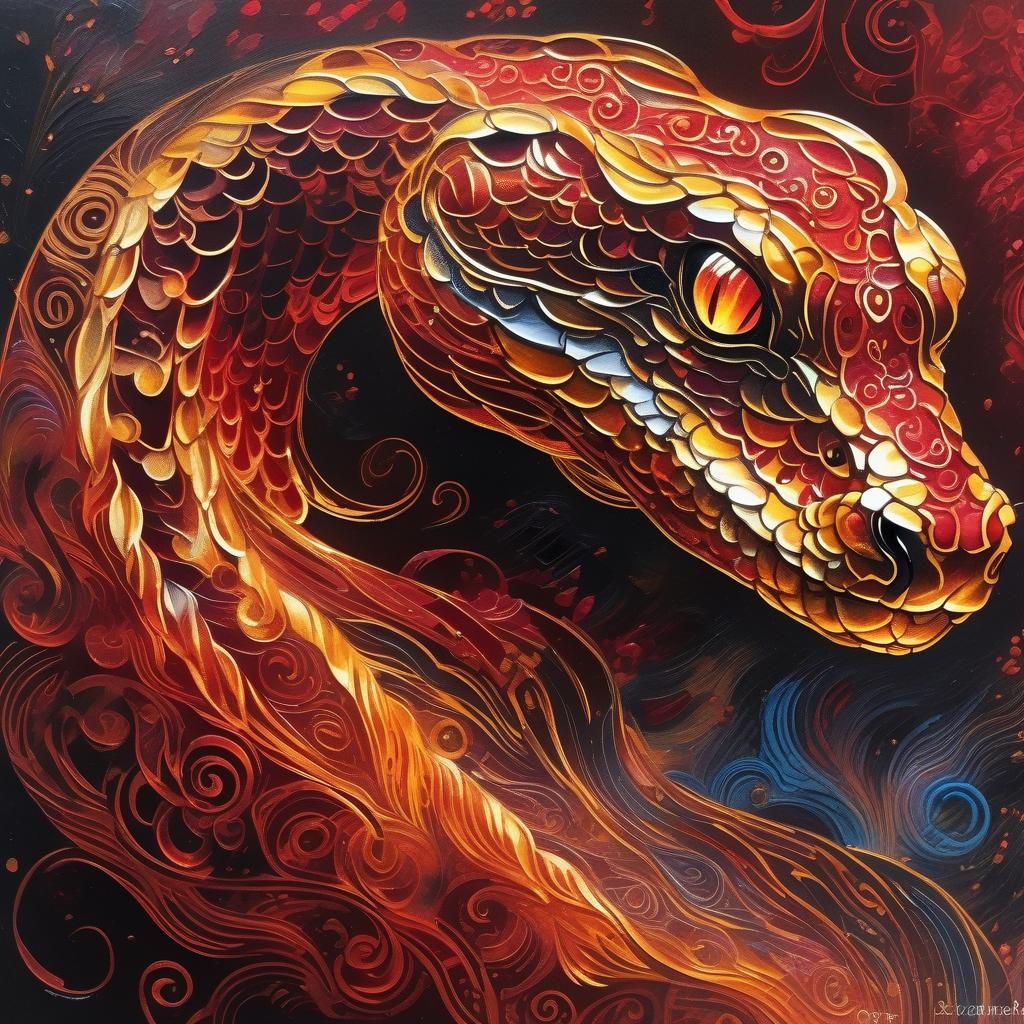 Garnet Snake  by @Elena