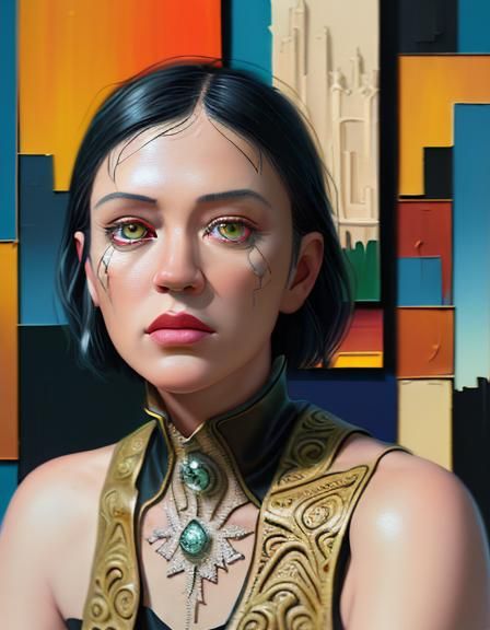 expressionism detailed painting hyperrealism modern art roma...