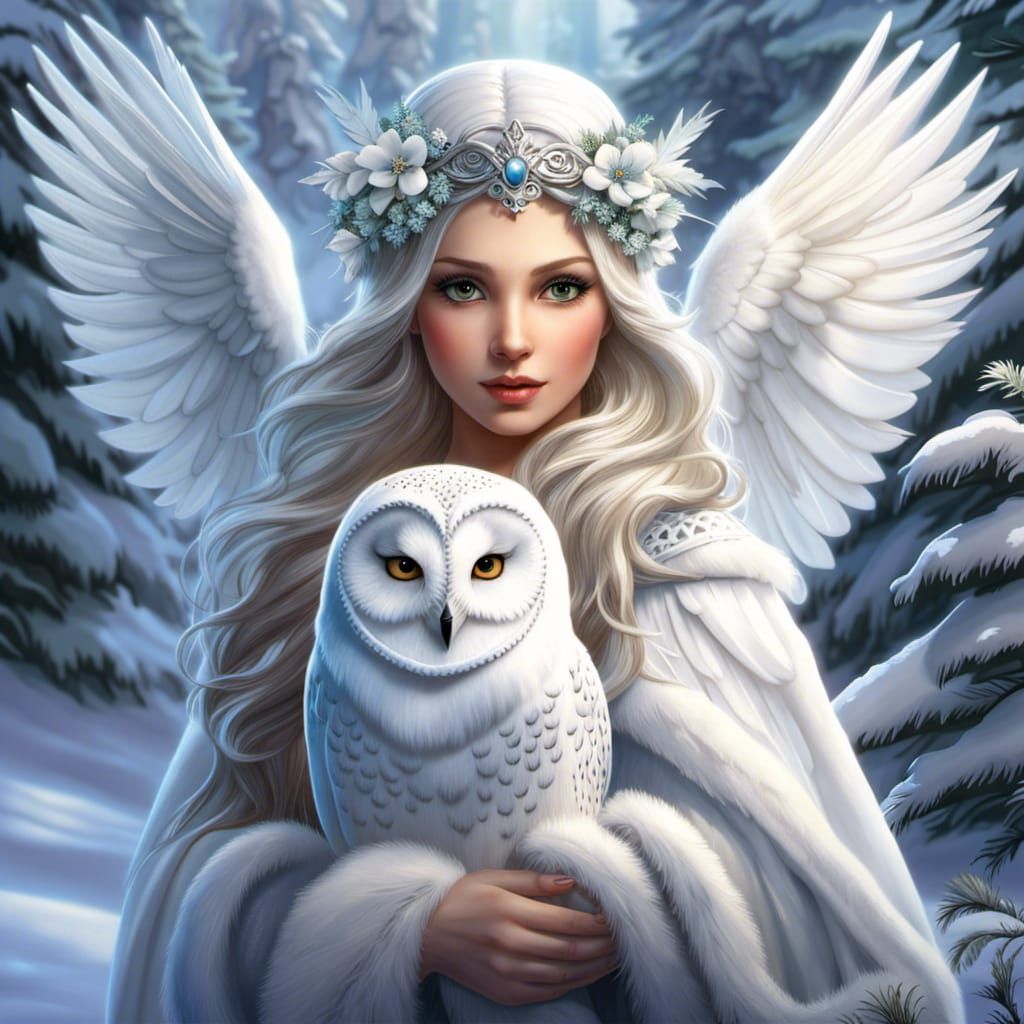 Portrait of a Snow Angel - AI Generated Artwork - NightCafe Creator