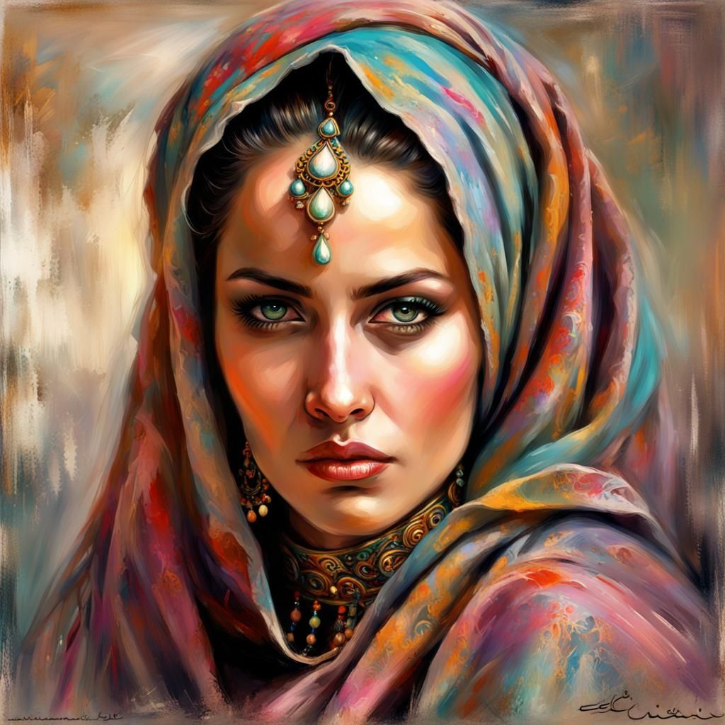 Portrait of a beautiful young Libyan women - AI Generated Artwork ...