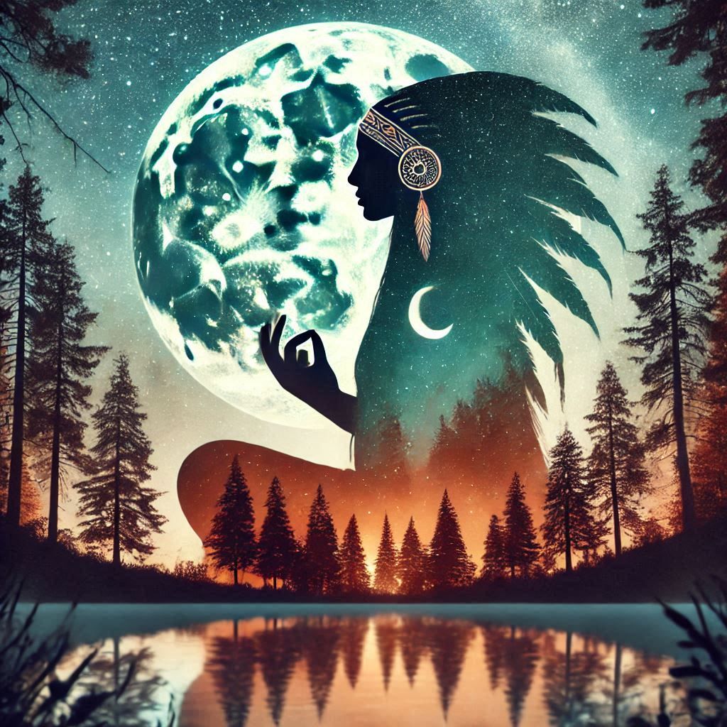 double exposure beautiful fantasy portrait landscape..