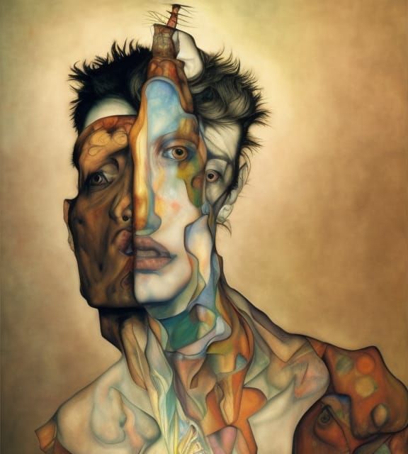Ethereal Self-Awareness: A Surreal Hyperrealistic Portrait
