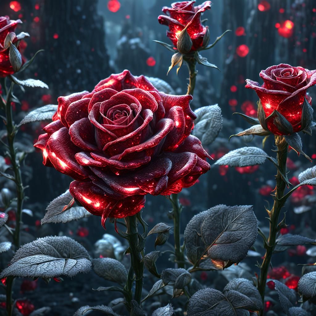 red crystal rose
