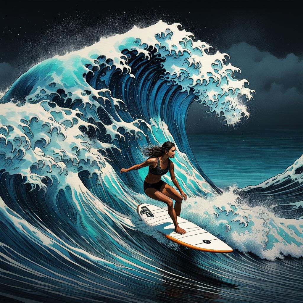 Surfer - AI Generated Artwork - NightCafe Creator