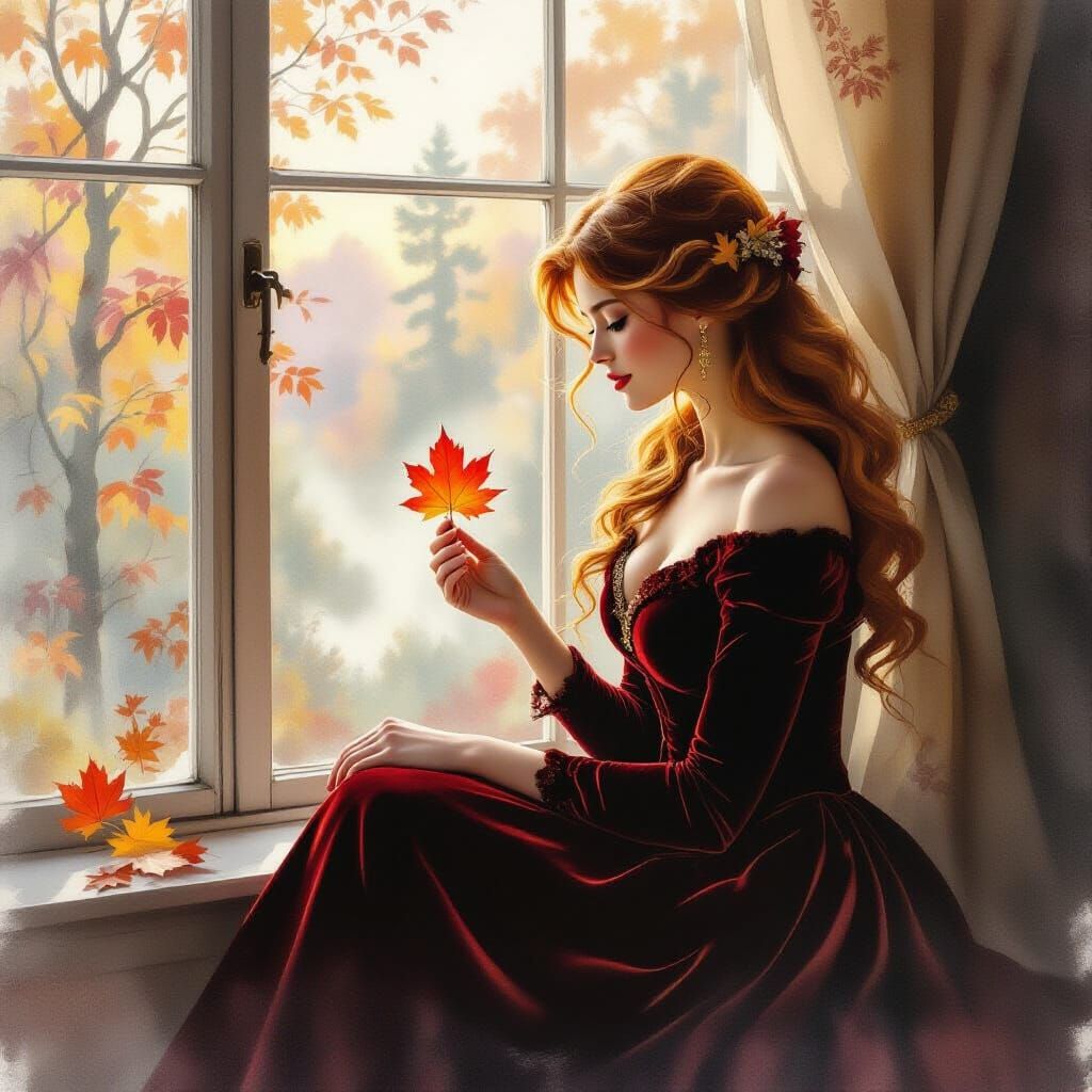 A festive or romantic arrangement featuring: a bouquet of bright red roses 🌹 in a glass vase with carved elements. A champagne flute with a ... - Start Image 2