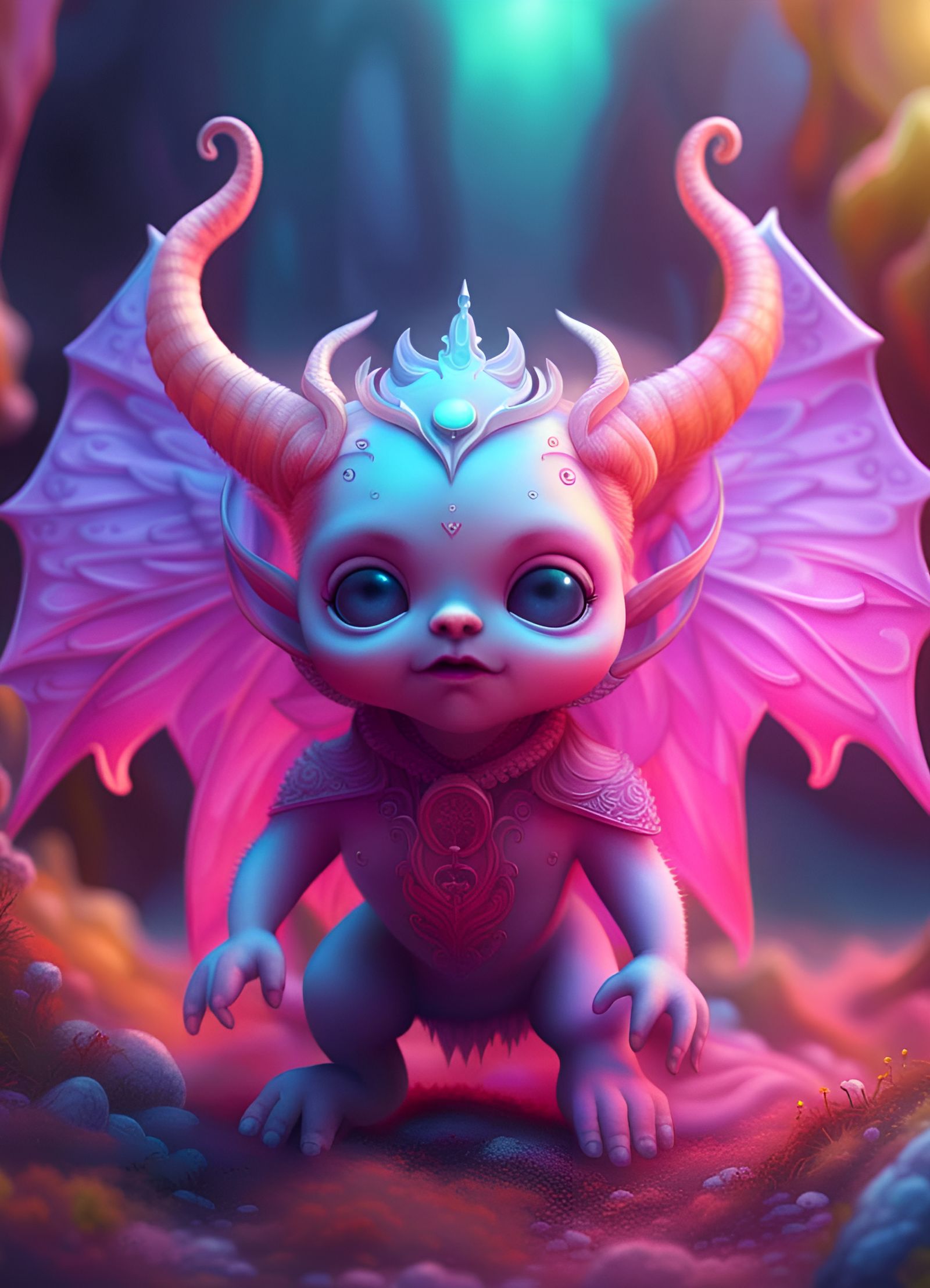 Baby Demon - Shuga - AI Generated Artwork - NightCafe Creator