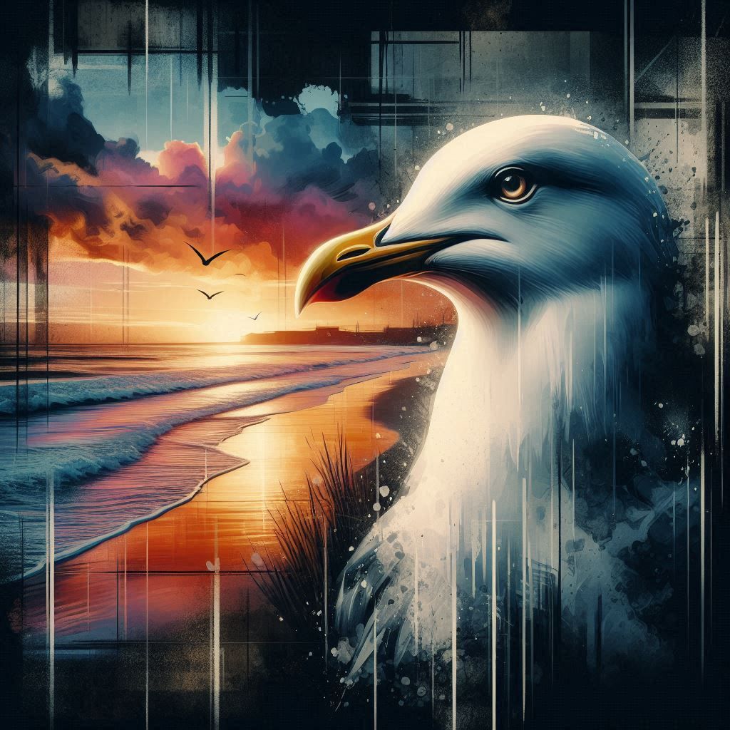 Sunset Seagull
