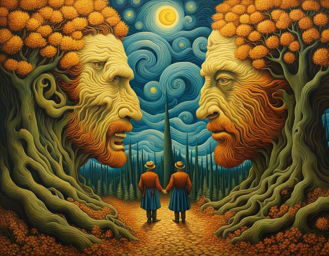 Reconciliation of Van Gogh with his alter ego