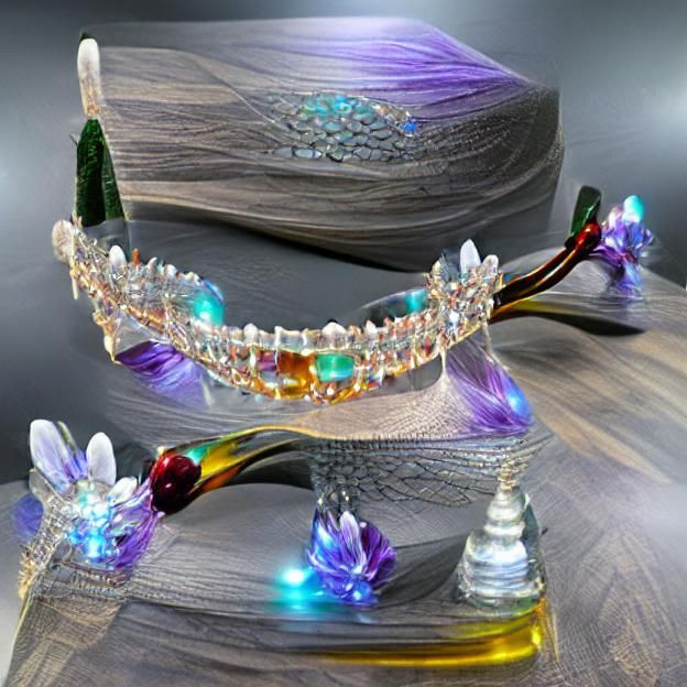 Beautiful iridescent crystal and gemstone tiara with bokeh [...