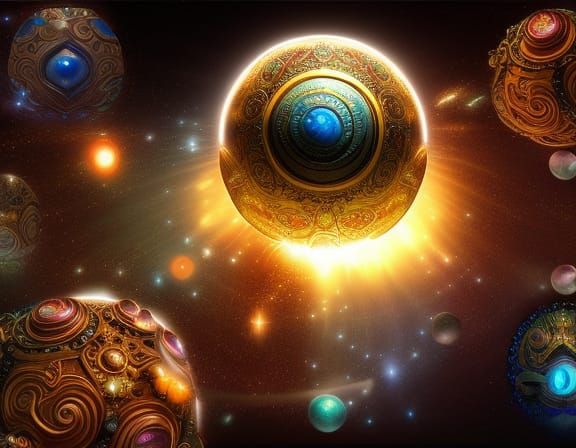 Cosmic Sacred Spheres - AI Generated Artwork - NightCafe Creator