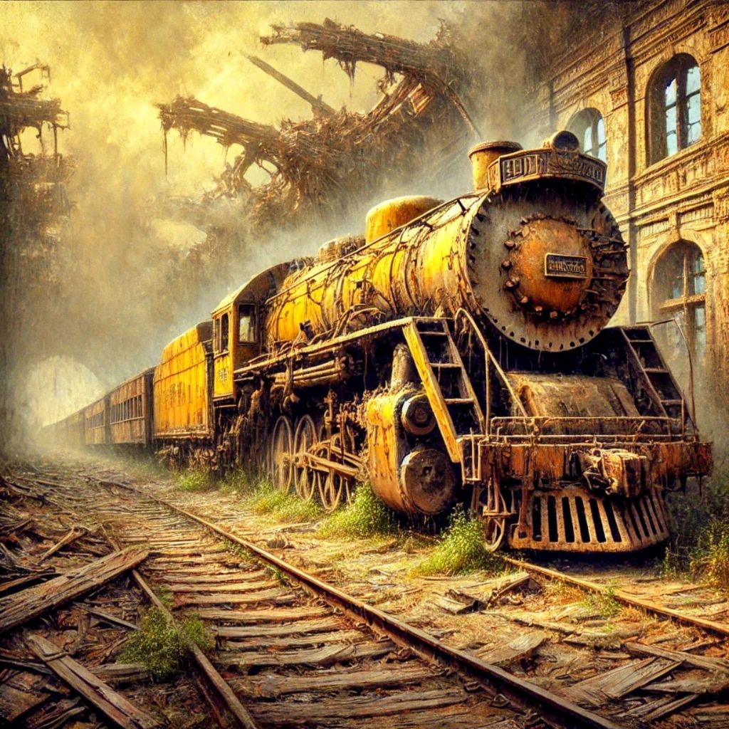 Old  ruined train station