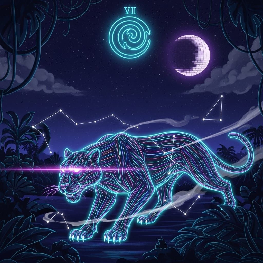 The Neon Panther:
Stealthy glow in the night; your hidden po...