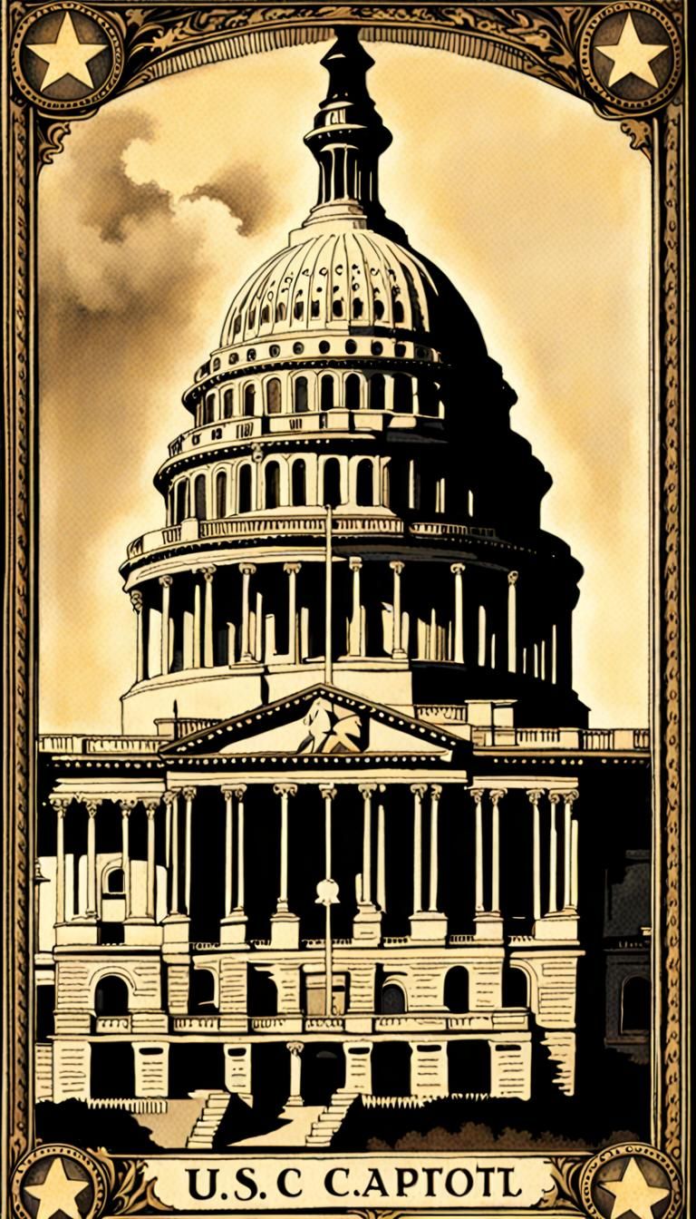 The US Capital tarot card 