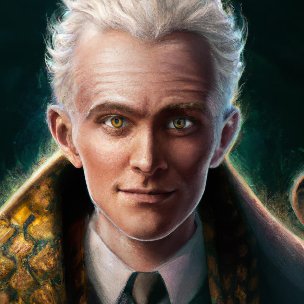 Draco Malfoy, few years after Hogwarts battle AI Generated Artwork