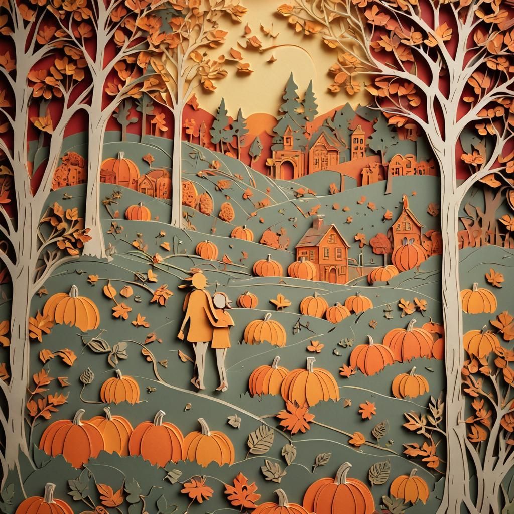 paper pumpkin patch