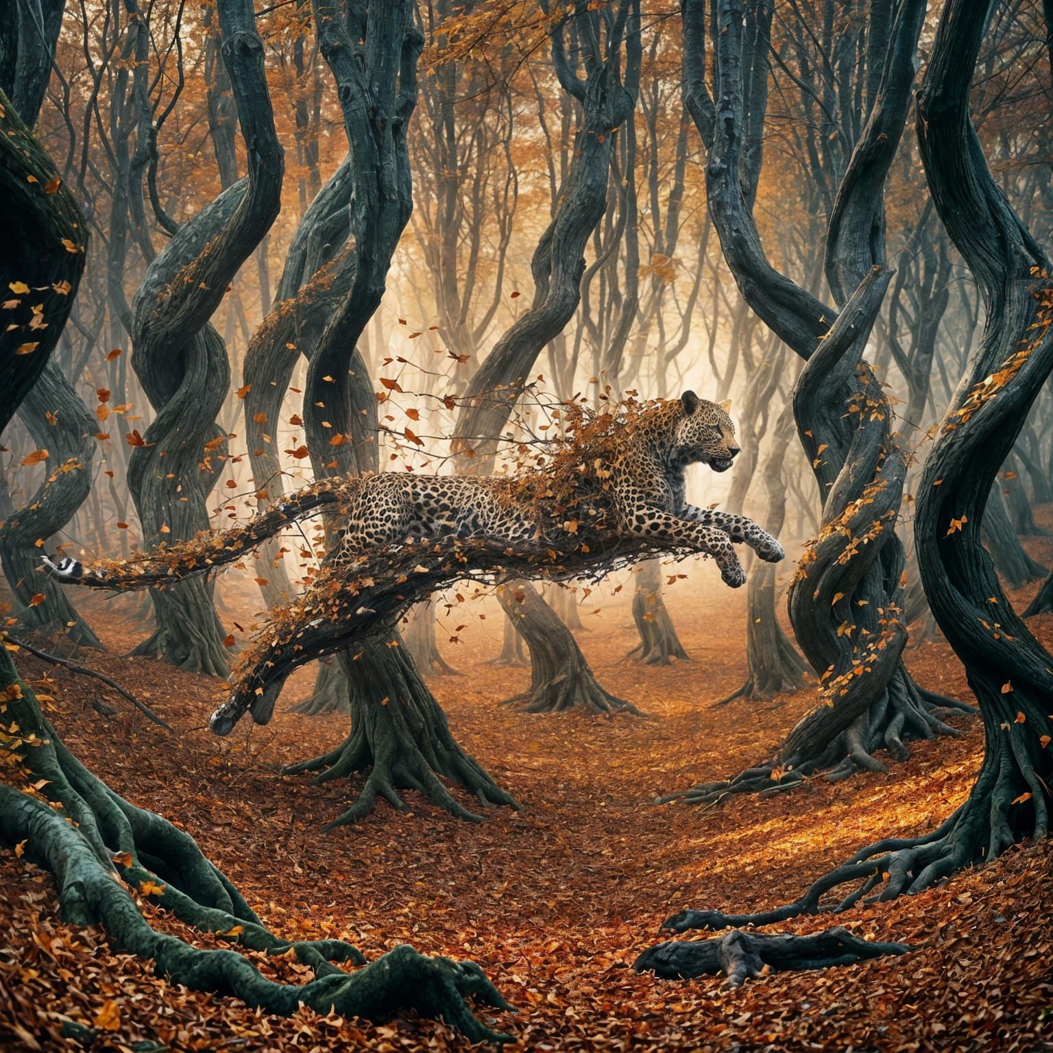 leaves-o-pard  by @Pioma