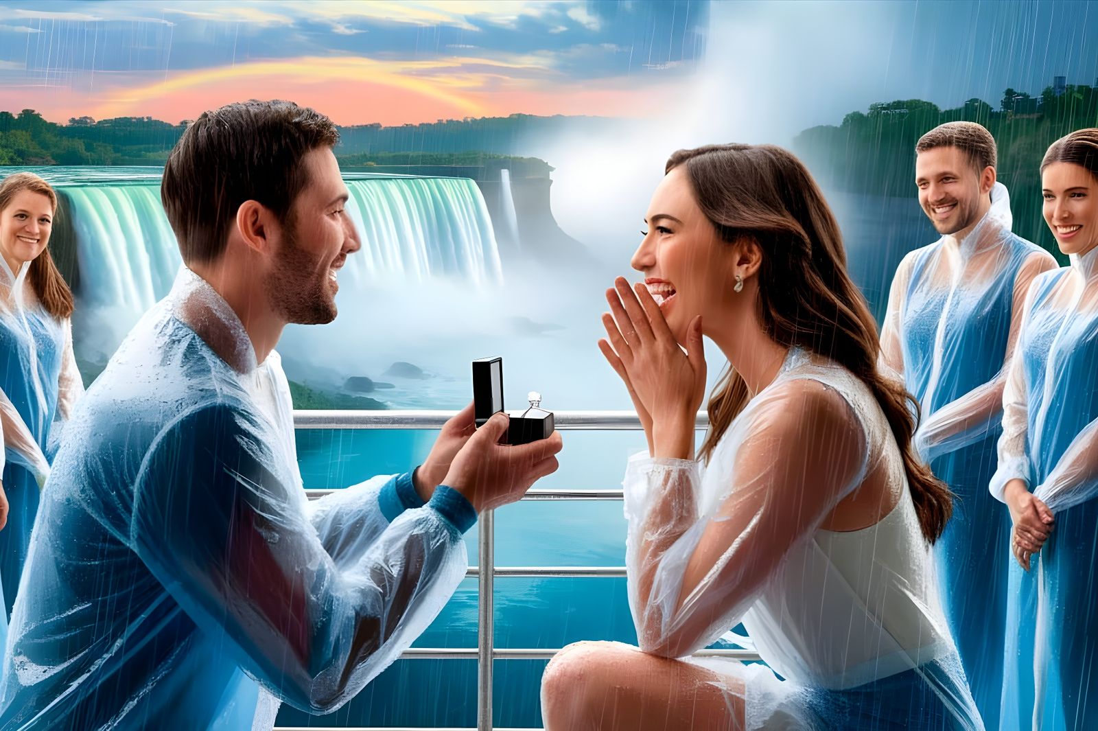 Misty proposal on the Maid of the Mist at Niagara Falls  by @Gary Murakami