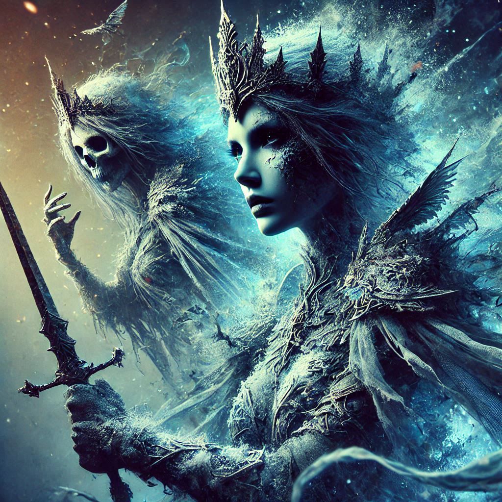 double exposure beautiful fantasy DALL-E 3 portrait landscape..