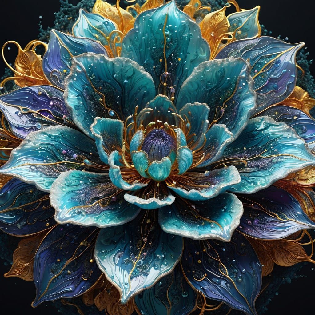 Blue flower  by @Gonnutzie