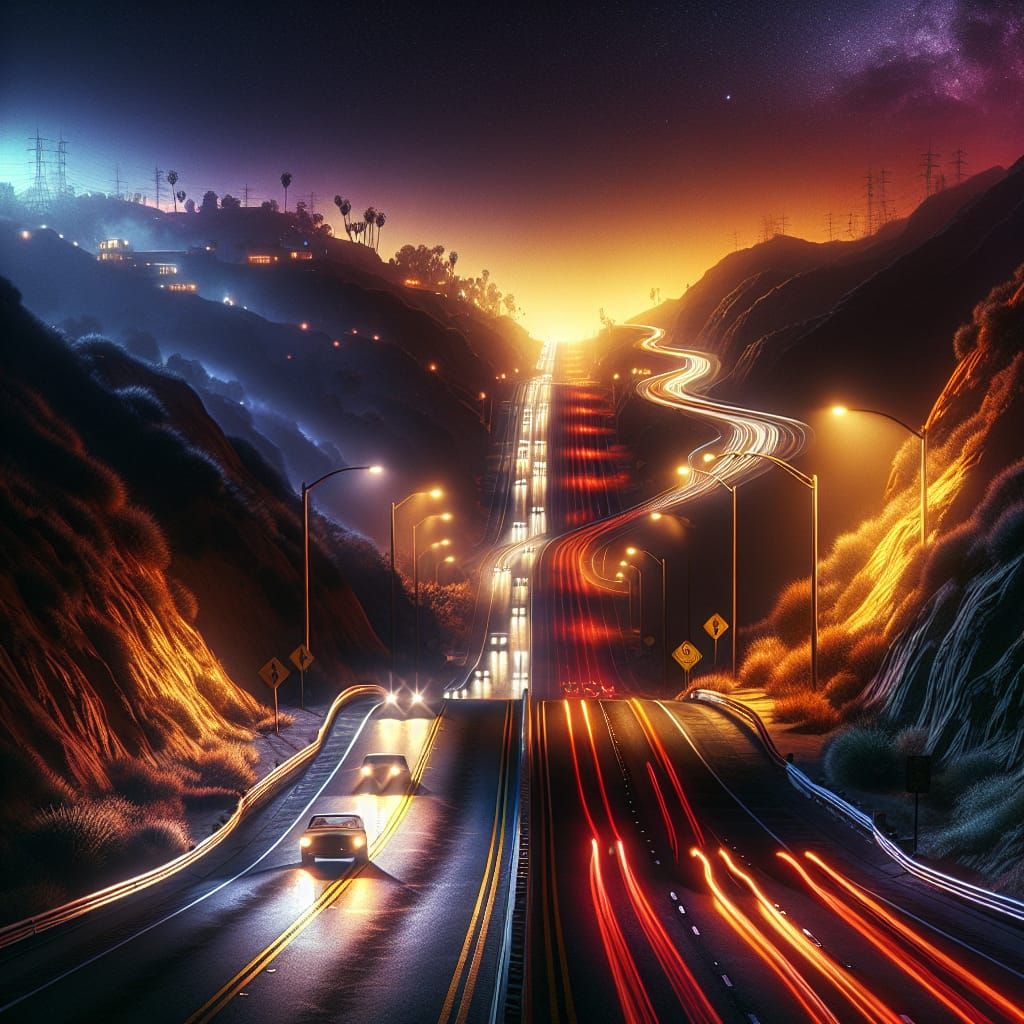 Highway At Night 3