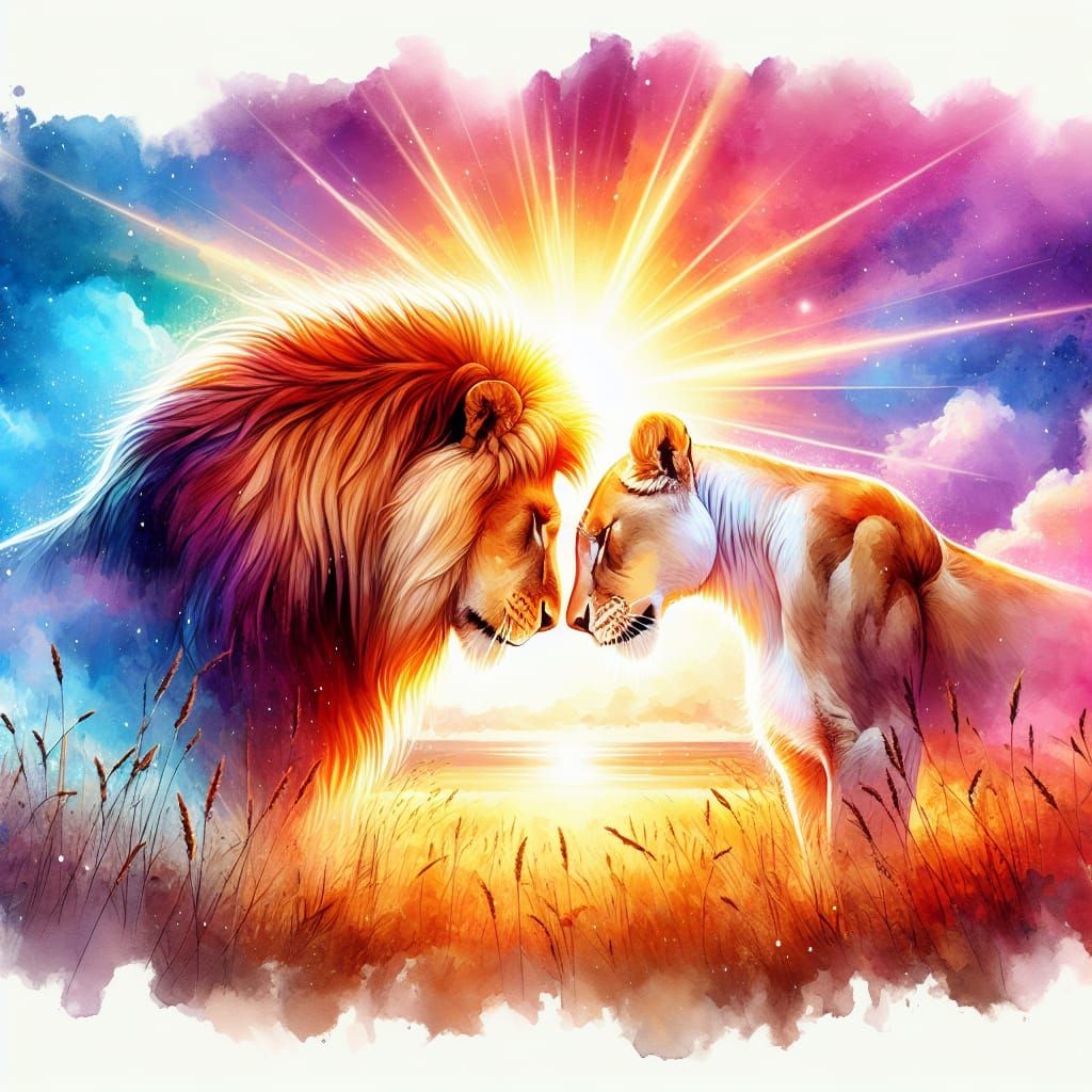  King of Beasts and His Queen  by @Alicia Hopkins