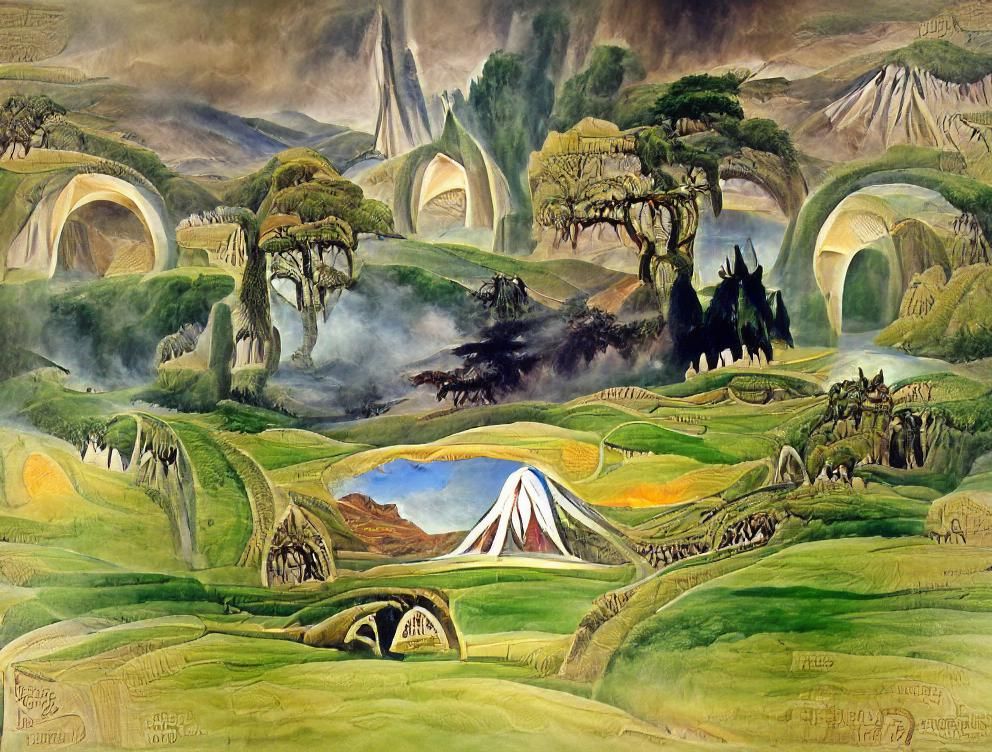 Middle Earth Landscape by J.R.R. Tolkien - AI Generated Artwork ...