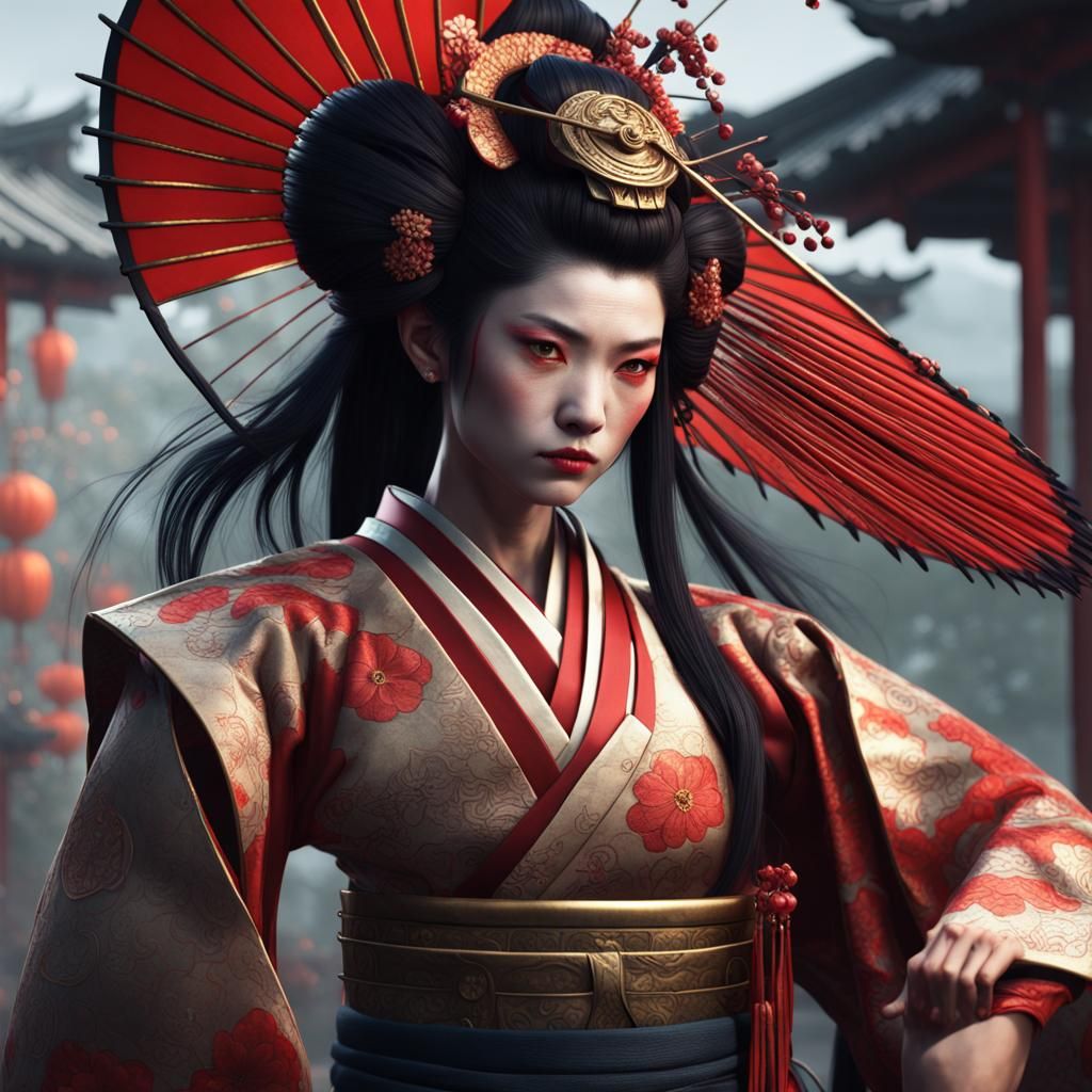 geisha warrior - AI Generated Artwork - NightCafe Creator