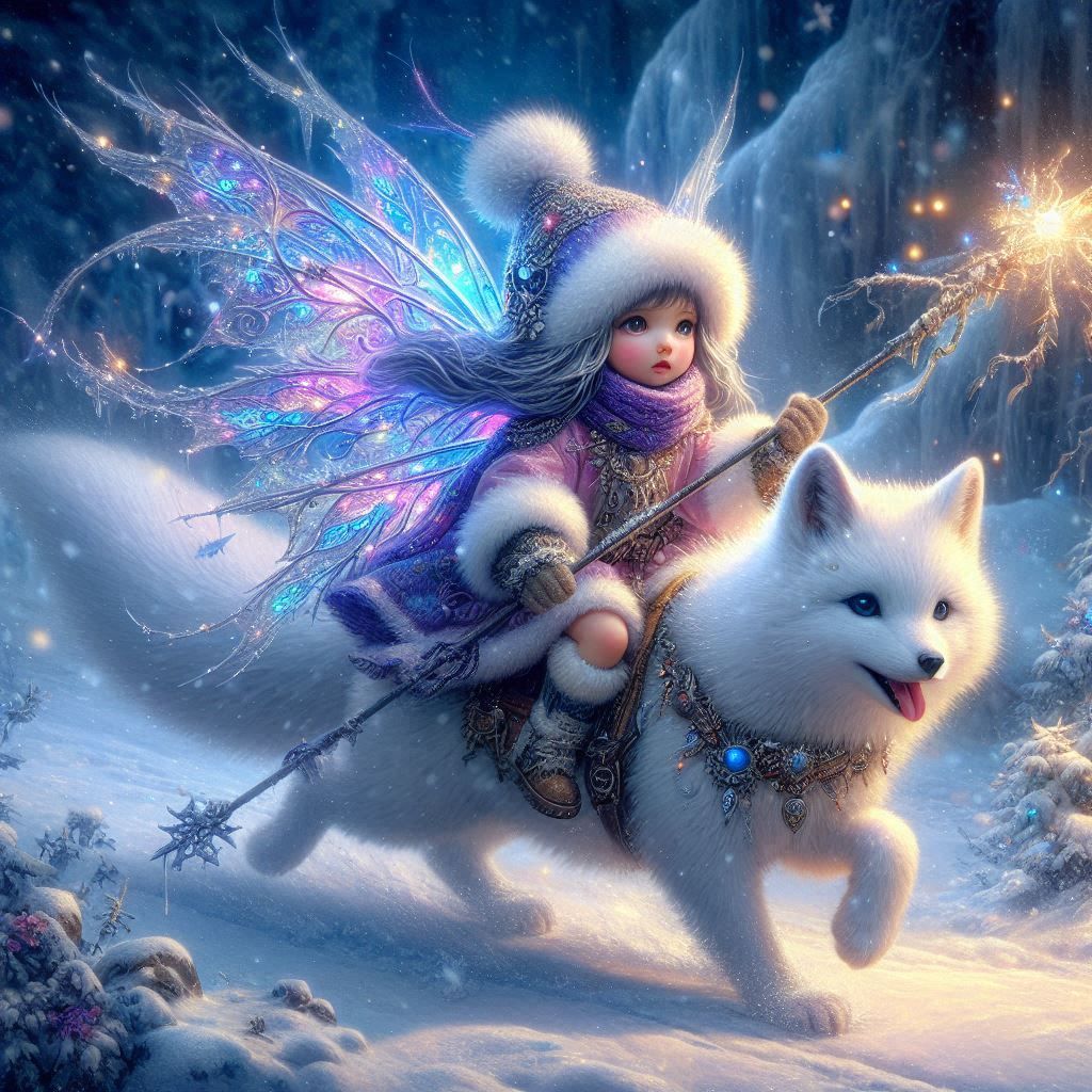 running through the snow.