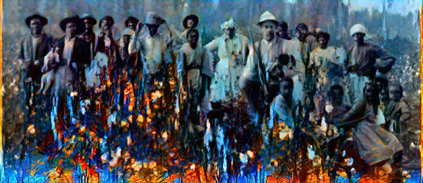 Slave photo op with white master