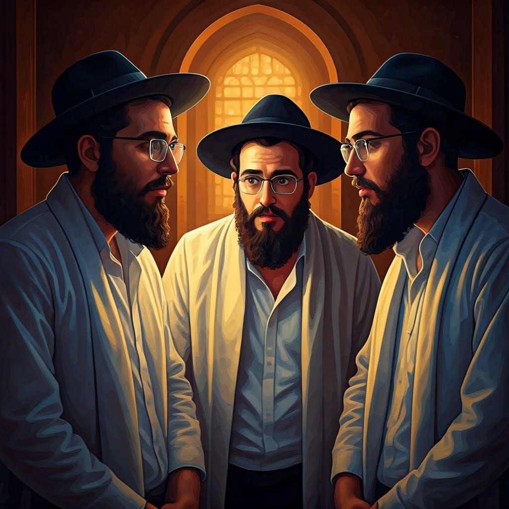 Yeshiva Students Sneak Out of Golden-Lit Beit Midrash