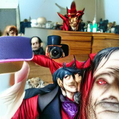Mephistopheles Photobombing A Selfie