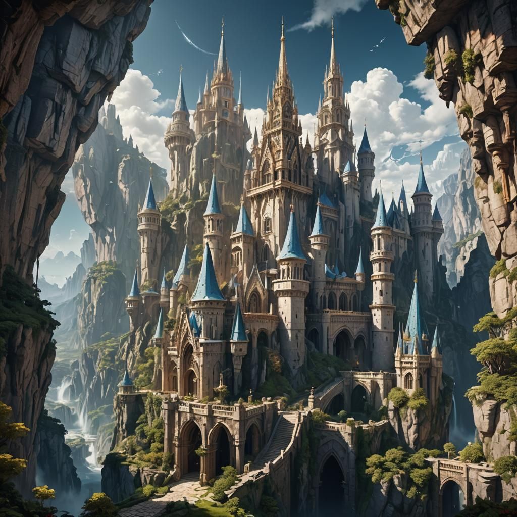 "Draw an unimaginably vast kingdom, adorned with splendor on...