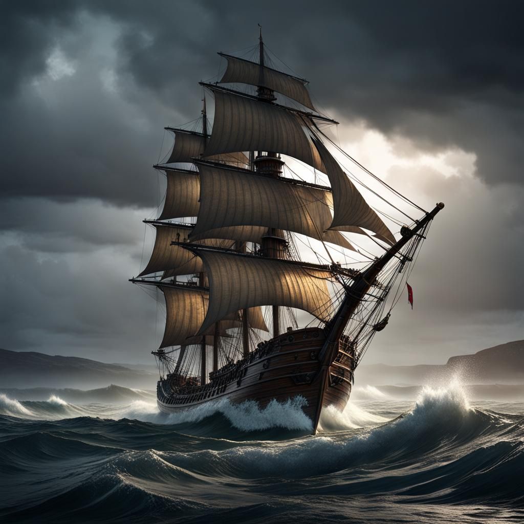 Sailing Ship - AI Generated Artwork - NightCafe Creator