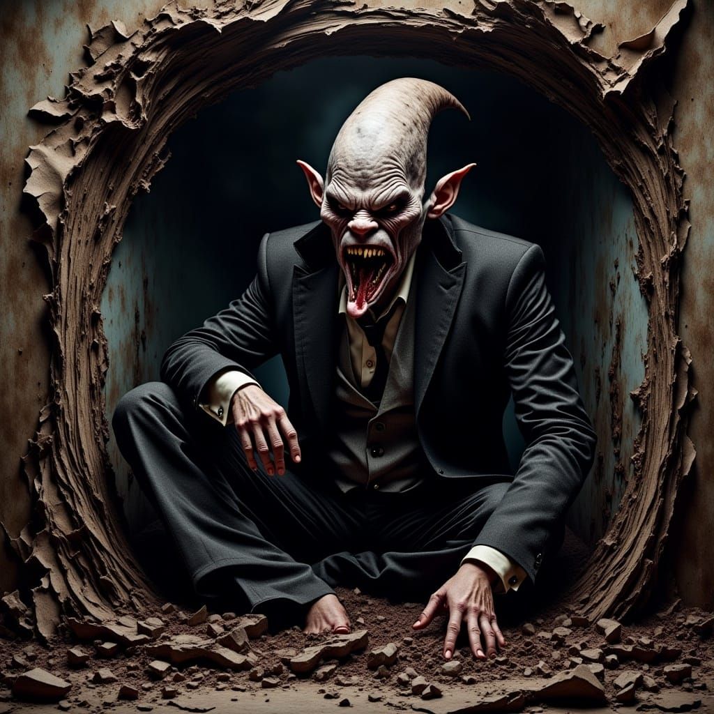 <lora:Vect Oblivion:1.0>
grunge, grungy, extremely detailed "Scary, 1922 Nosferatu", dirty, dusty, abandoned, haunted, old, dystopian, dysto...