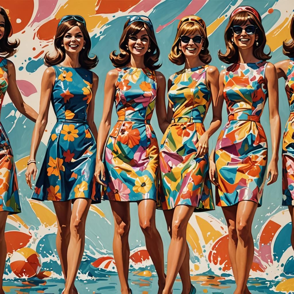 The fashion of the 60s was distinguished by femininity and d...