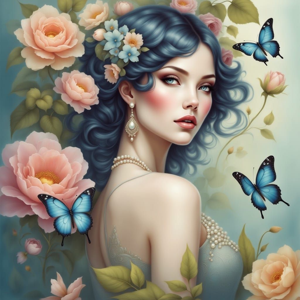 <lora:Hair adornment Flux:1.0> 