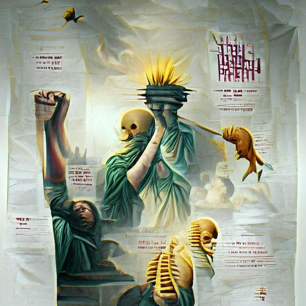 the death of human liberty poster art