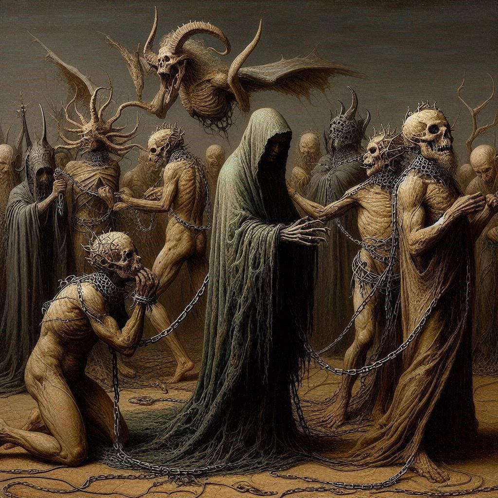 the masked divinities which men themselves invent to justify...